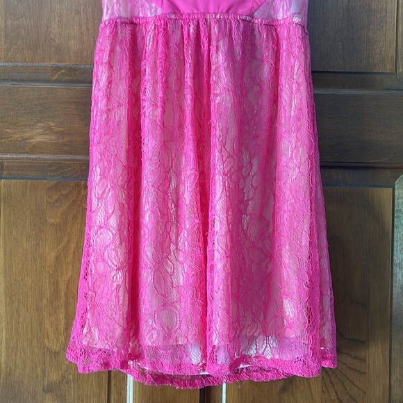 Darling strapless cut out pink mini dress size S - Picture 3 of 9